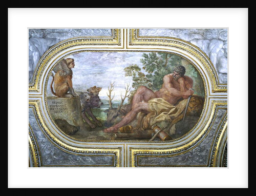 Hercules and the Sphinx with Cerberus by Annibale Carracci