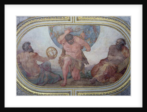 Hercules Supporting the World Flanked by Euclid and Ptolemy by Annibale Carracci