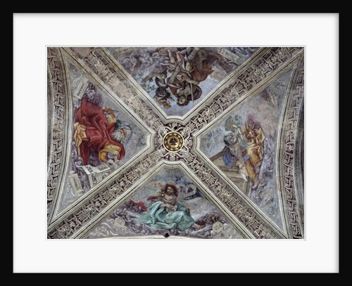 Ceiling in Strozzi Chapel depicting prophets Abraham, Noah, Adam and Jacob c.1489-1502 by Filippino Lippi