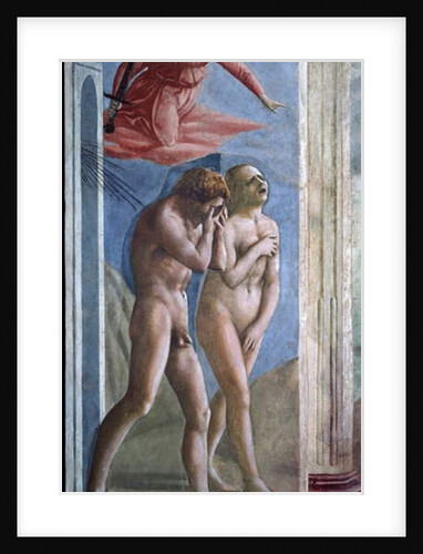 Adam and Eve hunt out of Heaven. by Tommaso Masaccio