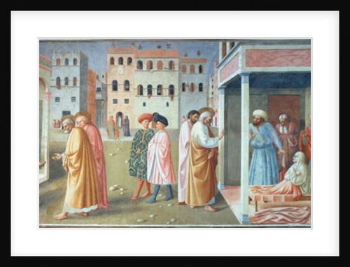St. Peter healing a cripple, and the raising of Tabitha, c.1427 by Tommaso Masolino da Panicale