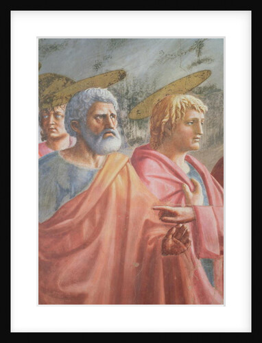 Tribute Money: St Peter commanded by Christ to catch a fish, also St. John the Evangelist, c.1427 by Tommaso Masaccio