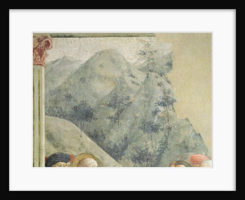 St. Peter Preaching in Jerusalem: Hilly Landscape, c.1427 by Tommaso Masolino da Panicale
