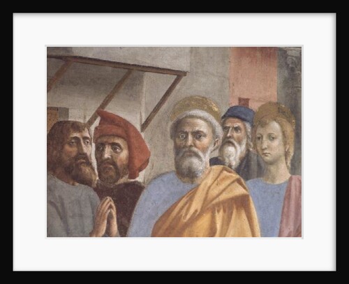 St. Peter Healing With His Shadow: detail of St. Peter, c.1427 by Tommaso Masaccio