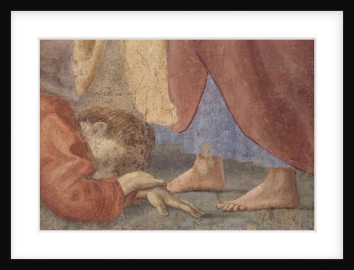 St. Peter Distributing the Common Goods of the Church, and the Death of Ananias,, c.1427 by Tommaso Masaccio