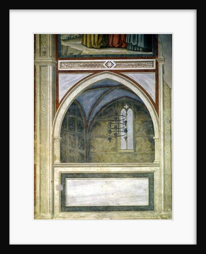 Detail of Gothic architecture and Trompe L'Oeil, c.1305 by Giotto (c.1266-1337)
