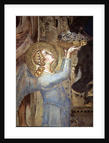 Maesta: Angel Offering Flowers to the Virgin, 1315 by Simone Martini