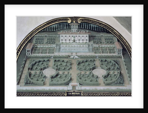Villa della Pretaia from a series of lunettes depicting views of the Medici villas, 1599 by Giusto Utens