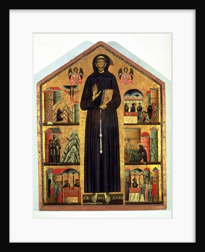 St. Francis of Assisi with scenes from his life, 1235 by Bonaventura Berlinghieri