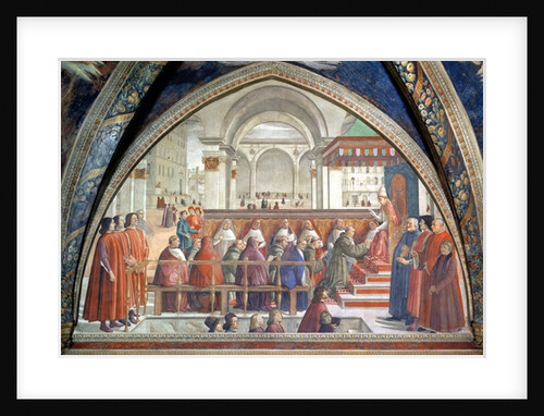 St. Francis receiving the Rule of the Order from Pope Honorius by Domenico Ghirlandaio