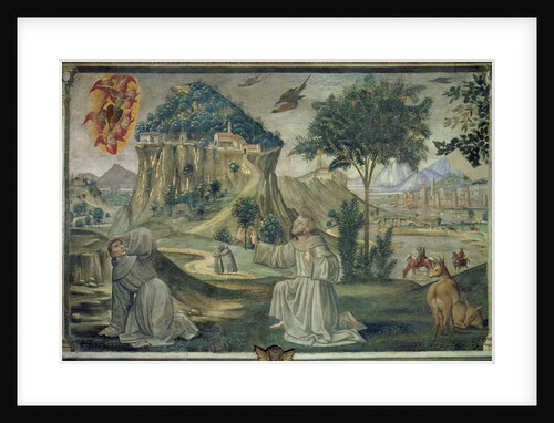 St. Francis receiving the stigmata by Domenico Ghirlandaio