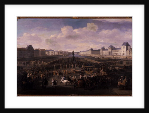 Louis XIV approaching the Pont Neuf, Paris, 1674 by Jan van Huchtenburgh