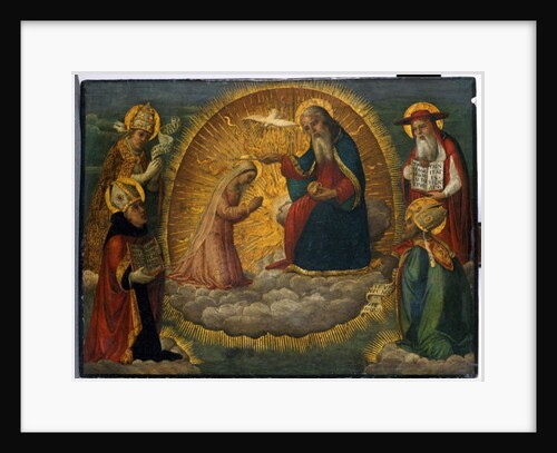Mary before God the Father, watched by the four Church Fathers by Italian School