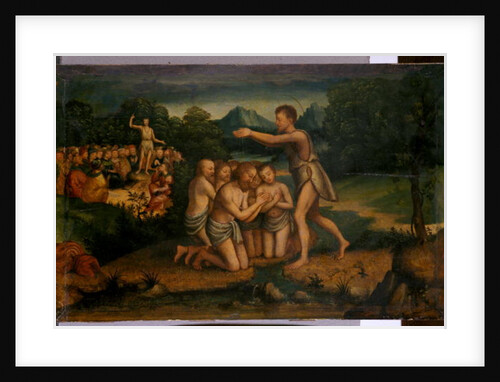 St. John Preaching and Baptising by Italian School