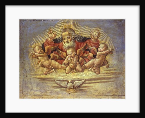 Part of an Altar Piece depicting God the Father with Three Angels, c.1500 by Bernardino Fungai