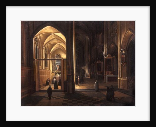 The Interior of a Gothic Church by Hendrik the Younger Steenwyck