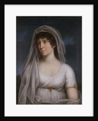 Women in a white dress with a veil by School German