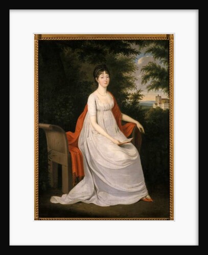 Women sitting on a bench, 1800 by School German