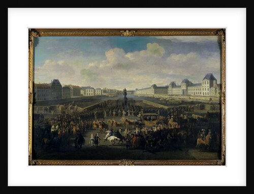 Louis XIV approaching the Pont Neuf, Paris, 1674 by Jan van Huchtenburgh