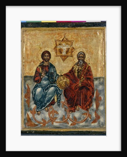 Icon from Crete depicting the Holy Trinity by Greek School