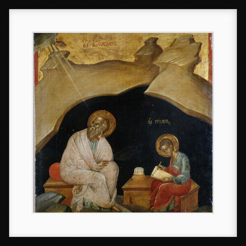 St. John the Evangelist with his scribe Prochoros by Greek School