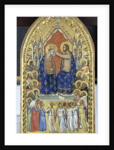 Coronation of the Virgin with angels and saints, c.1360 by Master of the Fabriano Altarpiece