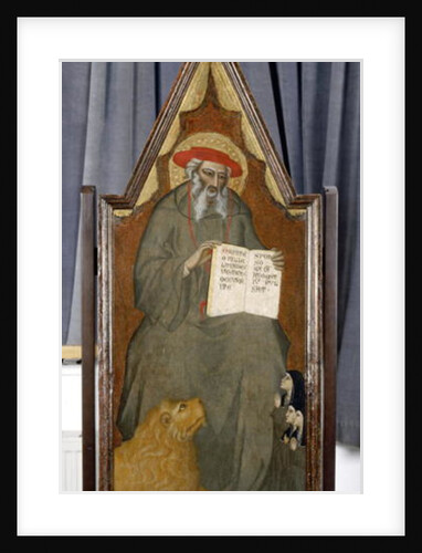 St. Jerome with lion and three praying nuns, c.1360 by Giovanni del Biondo dal Casentino