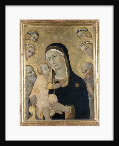 Madonna and Child with Angels and Saints, c.1450 by Sano di also Ansano di Pietro di Mencio Pietro