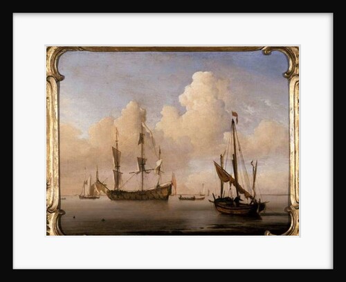 Seascape by Willem van de the Younger Velde
