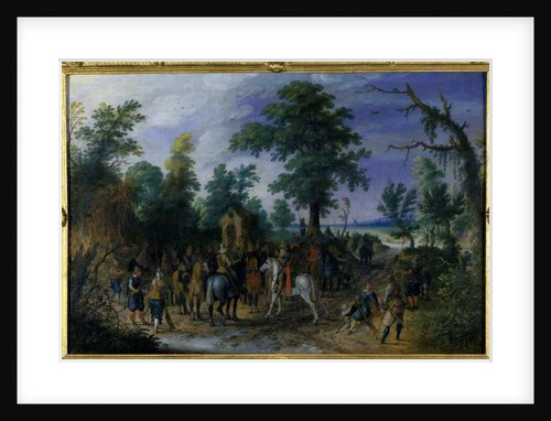 Cavalry and Infantry before a Chapel, before 1610 by Sebastian Vrancx