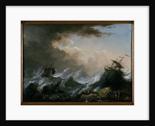 Sea storm and shipwreck by Christian Wilhelm Ernst Dietrich