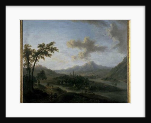 River landscape by Christian Georg the Elder Schuetz