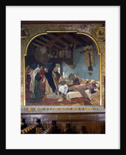 St. Elisabeth and her confessor Conrad of Marburg in 1230, 1903 by Peter Johann Theodor Janssen