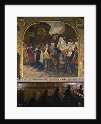 Emperor Frederick II allowing the Teutonic Knights to invade Prussia in 1236, 1903 by Peter Johann Theodor Janssen