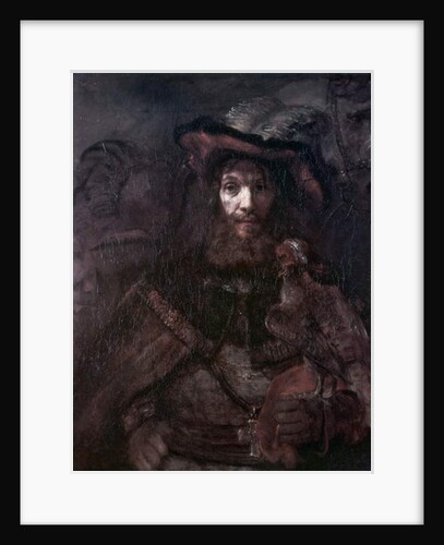 Rider with a falcon by Rembrandt Harmensz. van Rijn