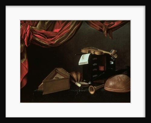 Still life with musical instruments by Evaristo Baschenis