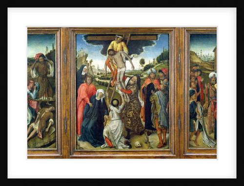 The Deposition, flanked by Adam and Eve Mourning Abel and Joseph's Coat Shown to Jacob by Netherlandish School