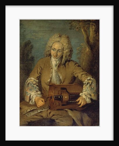Man Playing a Hurdy-Gurdy by Jean Antoine Watteau