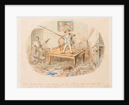 Mr Briggs contemplating a Day's Fishing by John Leech