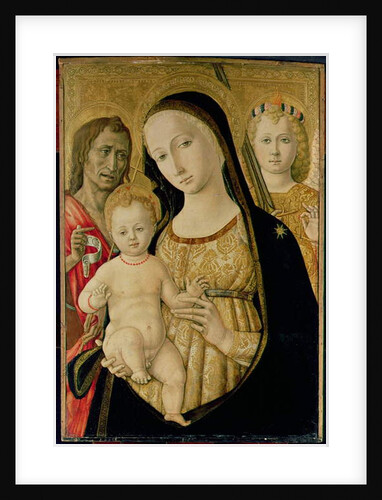 Madonna and Child with St. John the Baptist and St. Michael the Archangel, c.1485-95 by Matteo di Giovanni di Bartolo