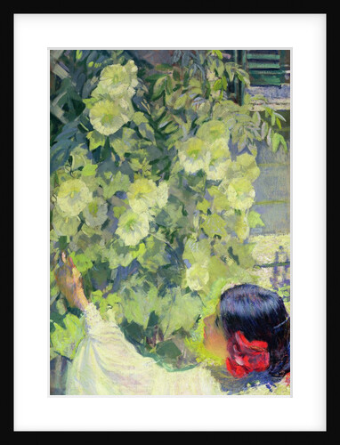 Hollyhocks, c.1923 by Philip Leslie Hale