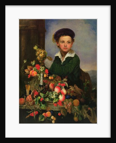 Boy with Still Life, c.1855 by Charles Baum