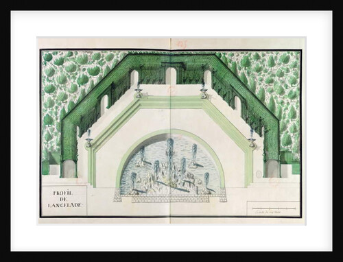 Ms 1307/40 Design for the Bassin de l'Encelade at Versailles by A. & Marsy G. and B. Le Notre