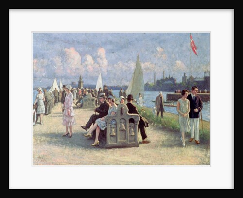 People on a Promenade by Paul Fischer