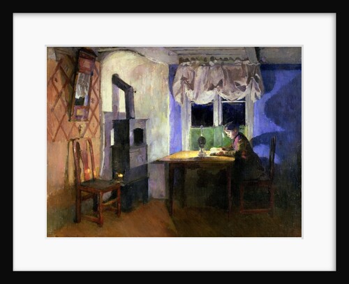 By Lamplight, 1890 by Harriet Backer