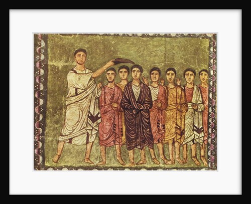 Samuel anoints David by Jewish School