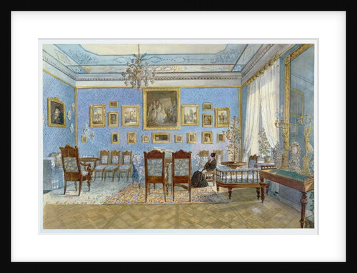 The Salon of Madame Hanska in St. Petersburg by Carl Ivanovitch Kollmann