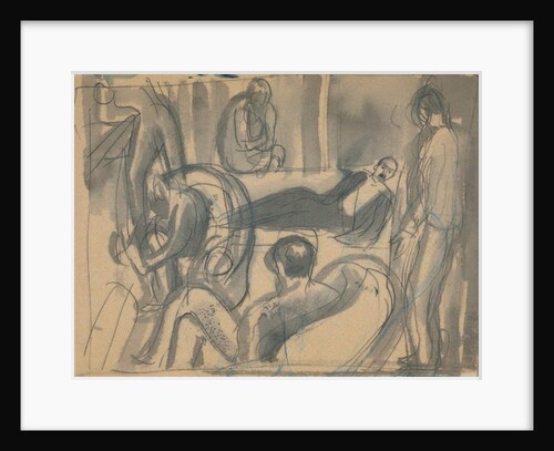 Maynard Keynes, Lytton Strachey and Others, c.1916 by Dora Carrington
