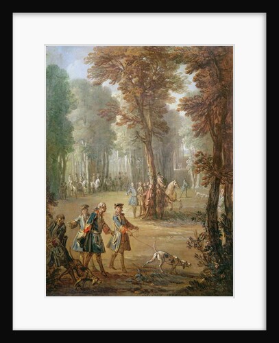 Louis XV and his Bloodhound at Puys, cartoon for a tapestry, 1738 by Jean-Baptiste Oudry