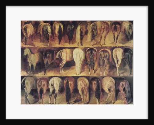 Horses' Hindquarters by Theodore Gericault